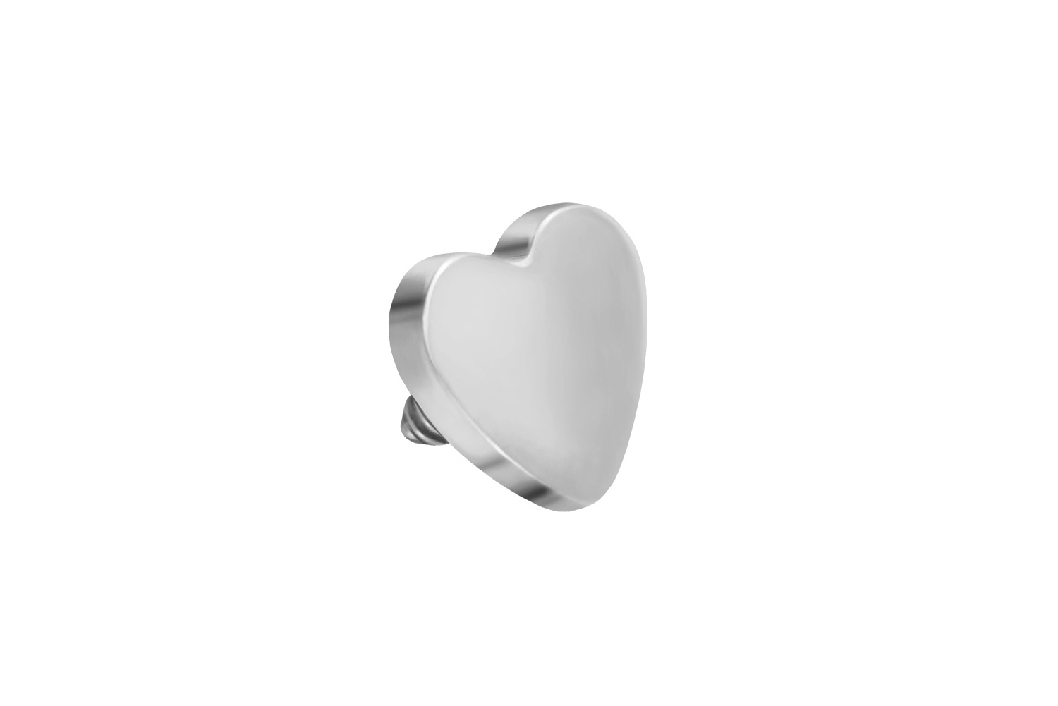 Titan Schraubaufsatz mit Außengewinde HERZ von Piercingline